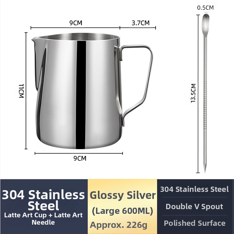 Latte art plakiklis iš nerūdijančio plieno, šiuolaikinis minimalistinis stilius, rankų darbo, tinkama barams, kavinei ir restoranams