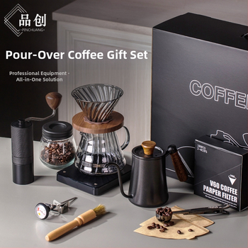 Pinchuang kavos puodo rinkinys – poliruotas paviršius, šiuolaikiškas stilius, dovanų dėžutė