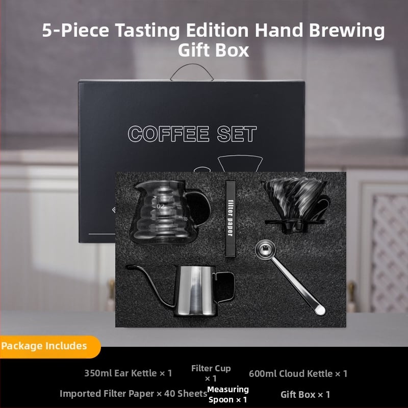 Pinchuang kavos puodo rinkinys – poliruotas paviršius, šiuolaikiškas stilius, dovanų dėžutė