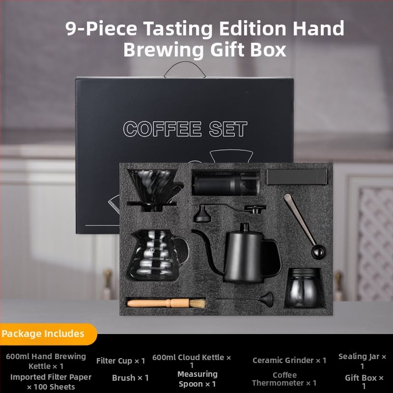 Pinchuang kavos puodo rinkinys – poliruotas paviršius, šiuolaikiškas stilius, dovanų dėžutė