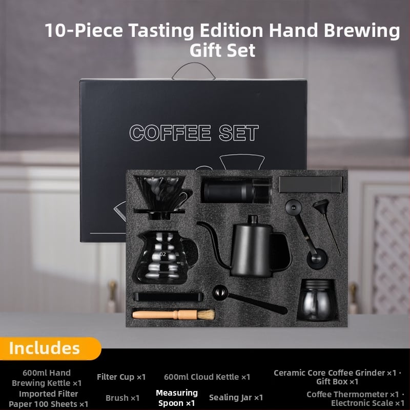 Pinchuang kavos puodo rinkinys – poliruotas paviršius, šiuolaikiškas stilius, dovanų dėžutė