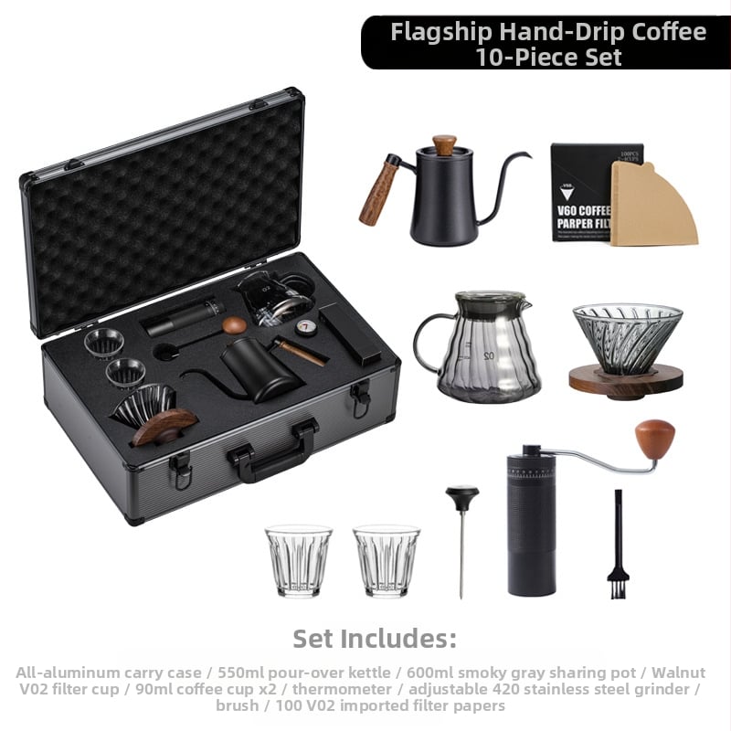 Pinchuang kavos puodo rinkinys – poliruotas paviršius, šiuolaikiškas stilius, dovanų dėžutė