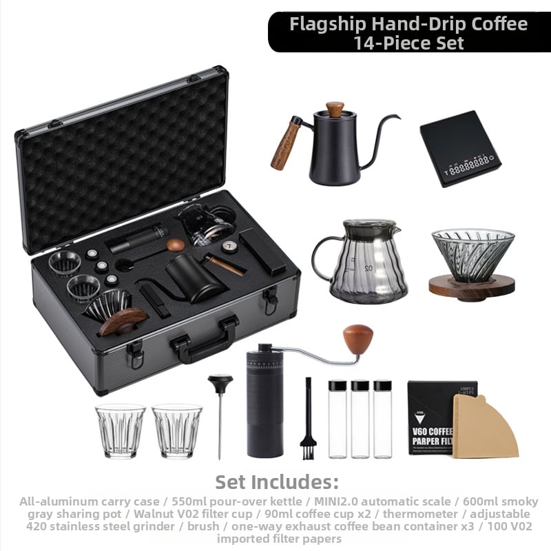 Pinchuang kavos puodo rinkinys – poliruotas paviršius, šiuolaikiškas stilius, dovanų dėžutė