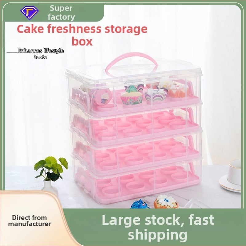 HP plastikinė tortų laikymo dėžė, daugkartinė, su spaustu logotipu, pritaikomas apdorojimas, licencijuota privatioji etiketė