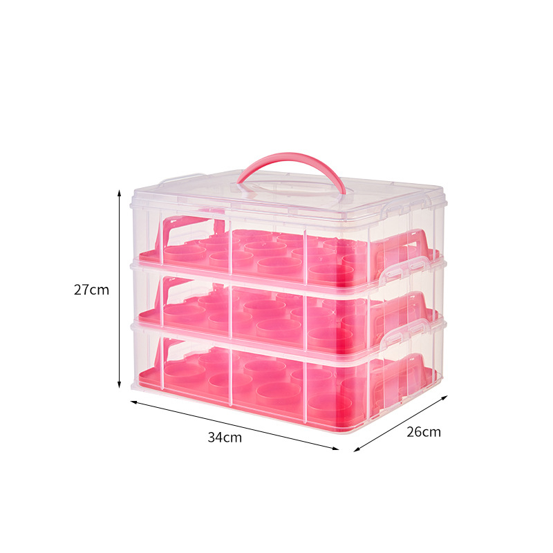 HP plastikinė tortų laikymo dėžė, daugkartinė, su spaustu logotipu, pritaikomas apdorojimas, licencijuota privatioji etiketė