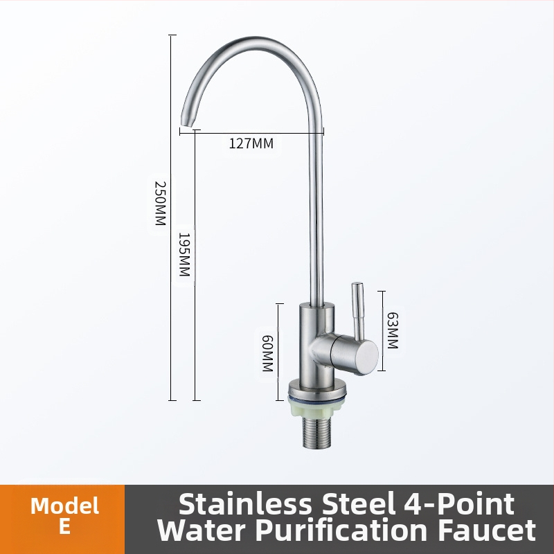 Nerūdijančio plieno virtuvės čiaupas su keraminiu vožtuvu, modelis 2P/4P, vertikalus diegimas, šlifuota paviršiaus, nominalus slėgis 0.9