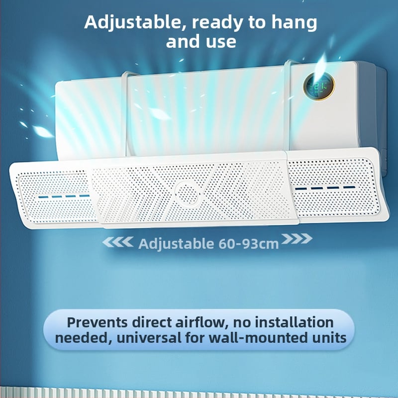 Αναδιπλούμενος διαχύτης αέρα για κλιματιστικό – τοποθέτηση στον τοίχο, εγκατάσταση χωρίς εργαλεία, προστασία από άμεση ροή αέρα