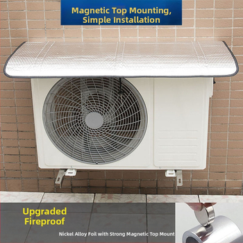 Ārējās kondicioniera vienības aizsargkaplis, modelis P66D; stiprs magnēts; automātiska darbība; ūdensnecaurlaidīgs; novērš pilēšanu