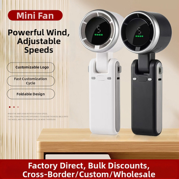 Ventilator pentru gât, portabil, USB, pliat, silențios (5V, 4 viteze, baterie încorporată, motor brushless, alimentare USB)