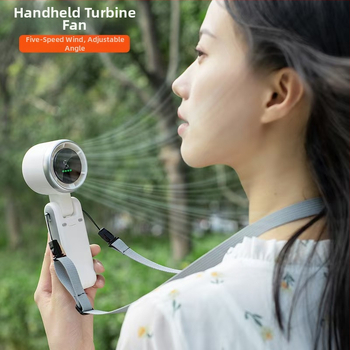 Ανεμιστήρας για τον λαιμό, φορητός, με USB, αναδιπλούμενος, αθόρυβος (5V, 4 ταχύτητες, ενσωματωμένη μπαταρία, κινητήρας χωρίς ψήκτρες, τροφοδοσία USB)