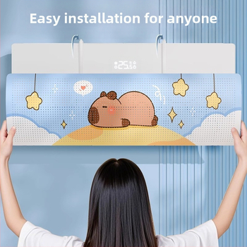 Φράκτης αέρα κλιματιστικού, αναδιπλόμενος, κρεματή εγκατάσταση, παγκόσμια συμβατότητα, προστατευτικό κάλυμμα σκόνης από πολυπροπυλένιο