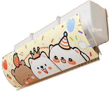 Φράκτης αέρα κλιματιστικού, αναδιπλόμενος, κρεματή εγκατάσταση, παγκόσμια συμβατότητα, προστατευτικό κάλυμμα σκόνης από πολυπροπυλένιο