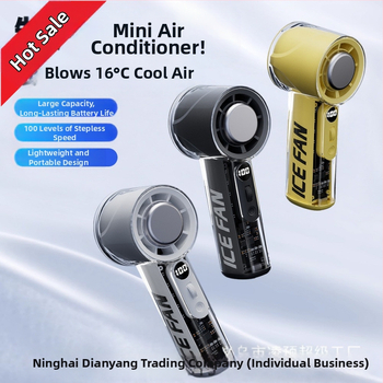 Ventilator portabil USB cu răcire, motor brushless cu 5 palete, 5 trepte de viteză, baterie încorporată 2000–4000 mAh, zgomot sub 36 dB