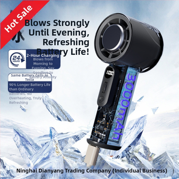 Χειροκίνητος USB ανεμιστήρας με λειτουργία ψύξης, 5 λεπίδες, κινητήρας brushless, 5 ταχύτητες, ενσωματωμένη μπαταρία 2000–4000 mAh, θόρυβος έως 36 dB