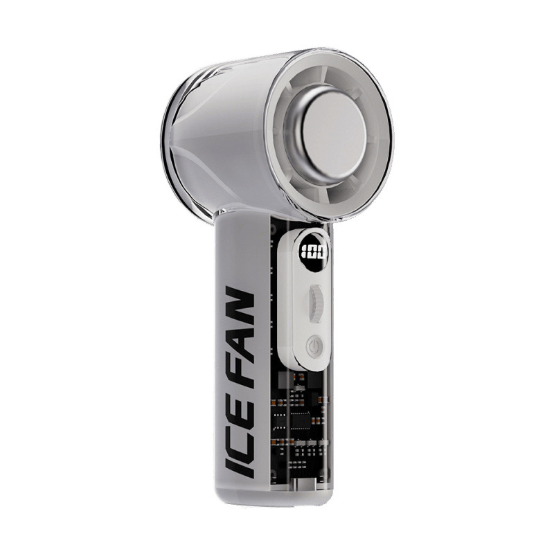 Ventilator portabil USB cu răcire, motor brushless cu 5 palete, 5 trepte de viteză, baterie încorporată 2000–4000 mAh, zgomot sub 36 dB