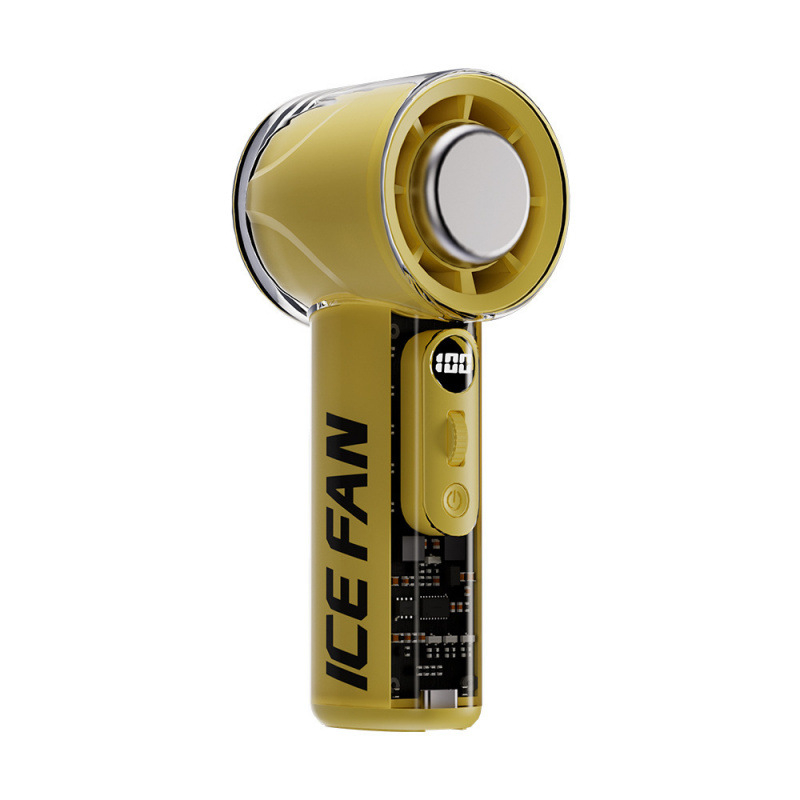 Ventilator portabil USB cu răcire, motor brushless cu 5 palete, 5 trepte de viteză, baterie încorporată 2000–4000 mAh, zgomot sub 36 dB