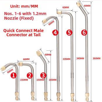 Πιστόλι νερού υψηλής πίεσης για καθαρισμό κλιματιστών — γωνιακό εξάρτημα από ανοξείδωτο ατσάλι, γρήγορη σύνδεση χαλκού, ακροφύσιο ψεκασμού σε σχήμα φτερού