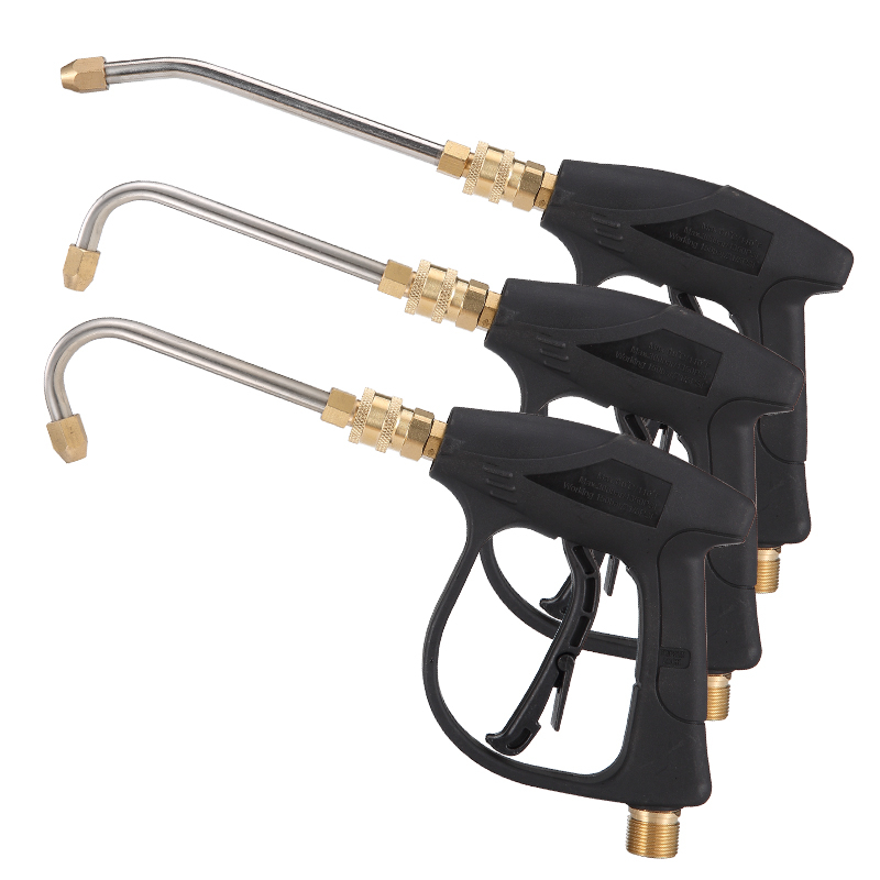 Aukšto slėgio vandens purkštuvų purškimo pirutėls oro kondicionierių valymui — nerūdijančio plieno kampinis jungtis, varinis greitas jungtis, ventiliatoriaus formos purškimo antgalis