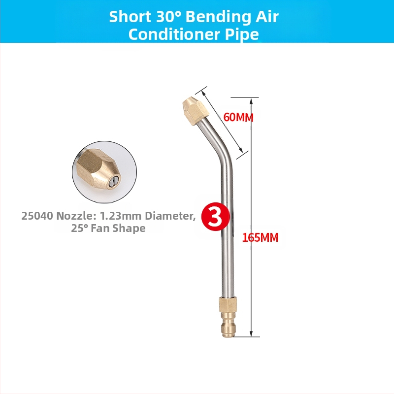 Aukšto slėgio vandens purkštuvų purškimo pirutėls oro kondicionierių valymui — nerūdijančio plieno kampinis jungtis, varinis greitas jungtis, ventiliatoriaus formos purškimo antgalis