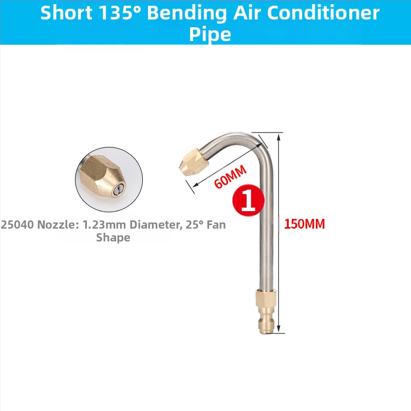 Aukšto slėgio vandens purkštuvų purškimo pirutėls oro kondicionierių valymui — nerūdijančio plieno kampinis jungtis, varinis greitas jungtis, ventiliatoriaus formos purškimo antgalis