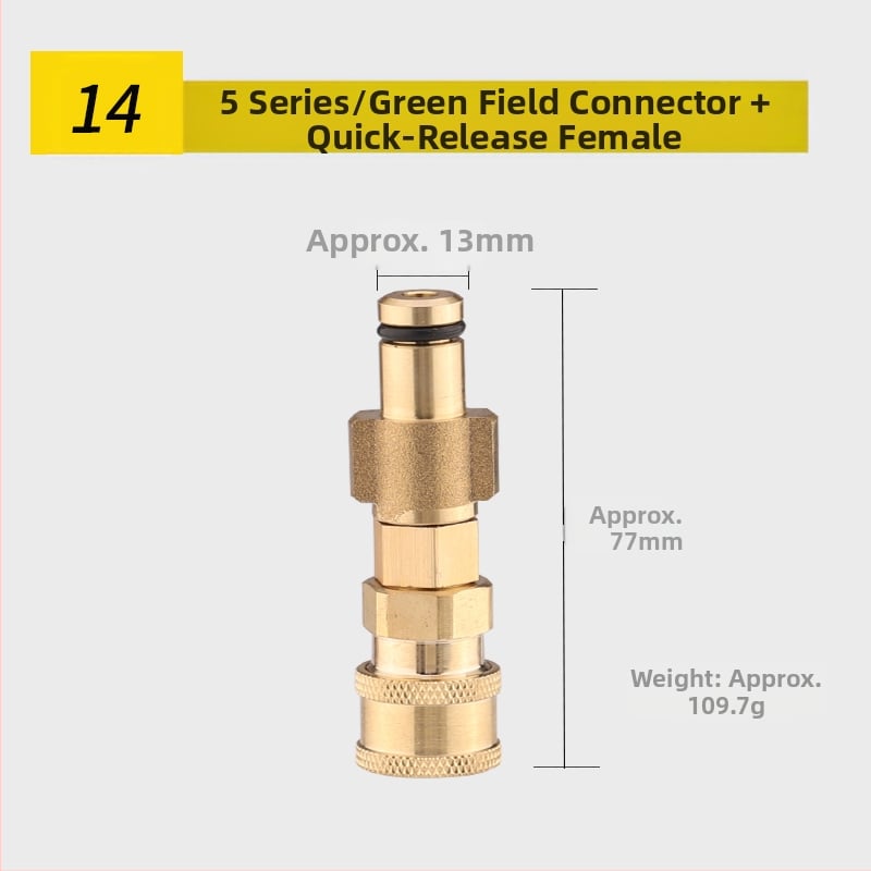 Aukšto slėgio vandens purkštuvų purškimo pirutėls oro kondicionierių valymui — nerūdijančio plieno kampinis jungtis, varinis greitas jungtis, ventiliatoriaus formos purškimo antgalis