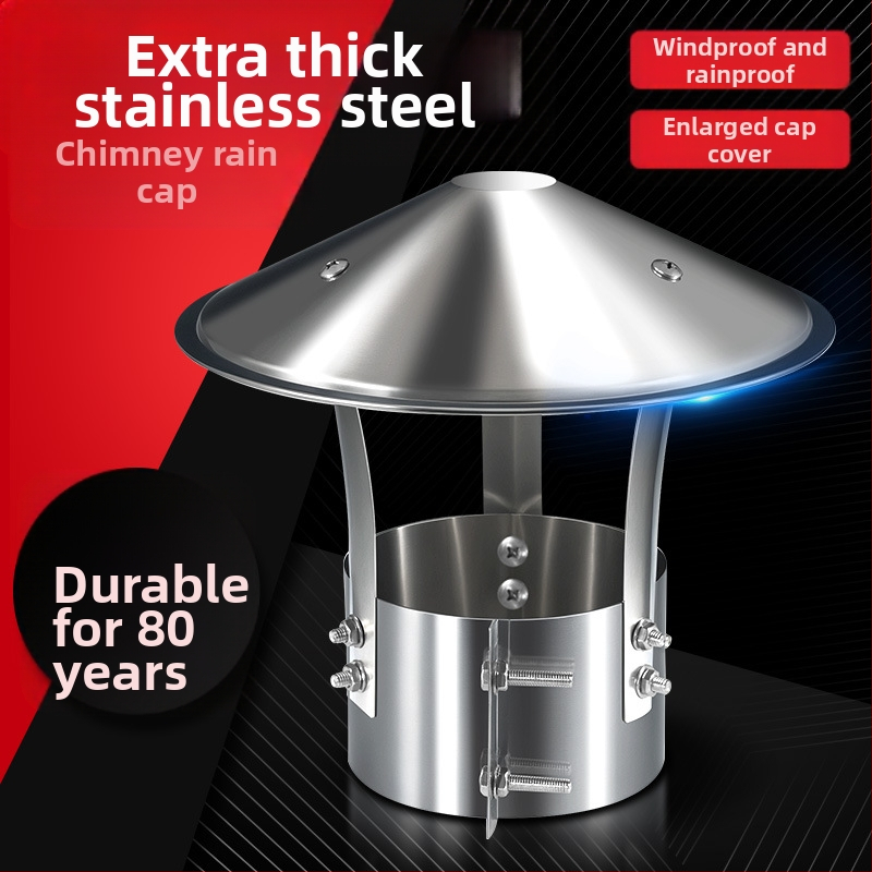 Nehrdzavejúci oceľový kryt komína 201, odolný voči počasiu, jednovrstvový, vzduchový vývod, štýl Dark horse