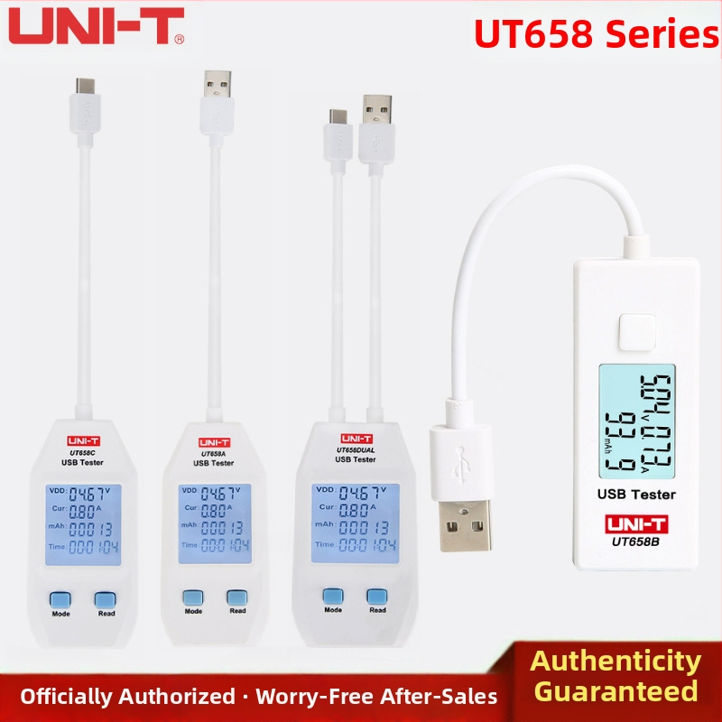 Μετρητής USB UT658 — Ψηφιακή οθόνη για μέτρηση εξόδου τάσης, ρεύματος, ισχύος, χωρητικότητας και αντίστασης βρόχου