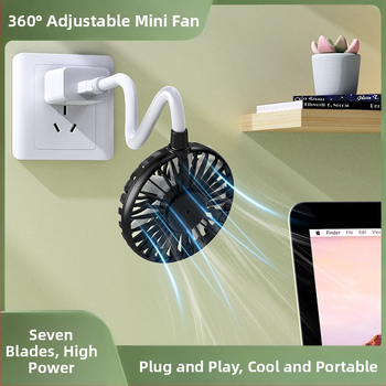 USB χωρίς ψήκτρες μίνι ανεμιστήρας, τρεις ταχύτητες, φορητός επιτραπέζιος ανεμιστήρας, αθόρυβος κάτω από 36 dB, αφαιρούμενη μπαταρία 300-500 mAh