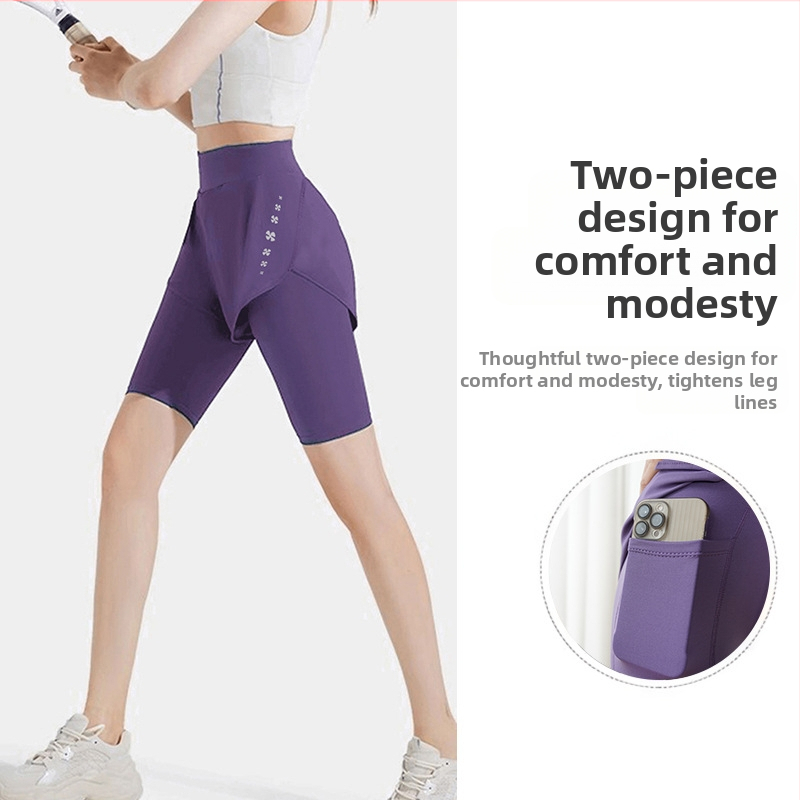 Дамски летни панталони за йога – леки и еластични, средна талия, тясна кройка, бързосъхнещи и дишащи за бягане, фитнес и колоездене