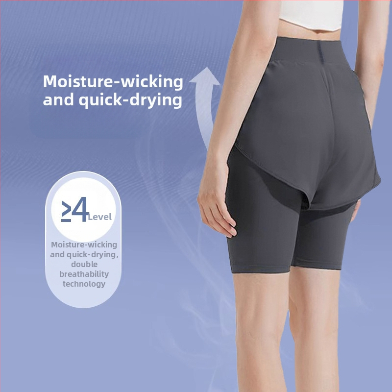 Дамски летни панталони за йога – леки и еластични, средна талия, тясна кройка, бързосъхнещи и дишащи за бягане, фитнес и колоездене