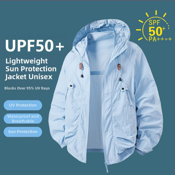 Gobtuvu UV apsaugos striukė, lengva ir kvėpuojanti, UPF50+, nailonų mišinio audinys, laisvas kirpimas, sportinis stilius, šoninės kišenės