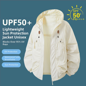 Gobtuvu UV apsaugos striukė, lengva ir kvėpuojanti, UPF50+, nailonų mišinio audinys, laisvas kirpimas, sportinis stilius, šoninės kišenės