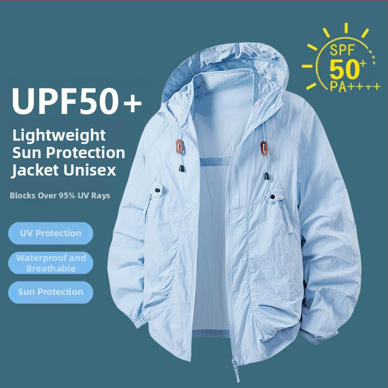 Gobtuvu UV apsaugos striukė, lengva ir kvėpuojanti, UPF50+, nailonų mišinio audinys, laisvas kirpimas, sportinis stilius, šoninės kišenės