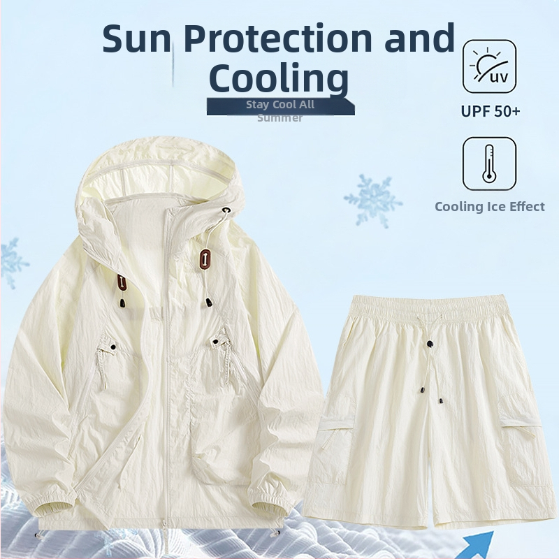 Gobtuvu UV apsaugos striukė, lengva ir kvėpuojanti, UPF50+, nailonų mišinio audinys, laisvas kirpimas, sportinis stilius, šoninės kišenės