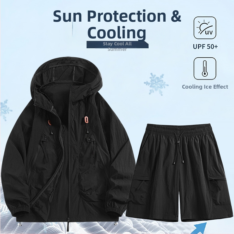 Gobtuvu UV apsaugos striukė, lengva ir kvėpuojanti, UPF50+, nailonų mišinio audinys, laisvas kirpimas, sportinis stilius, šoninės kišenės