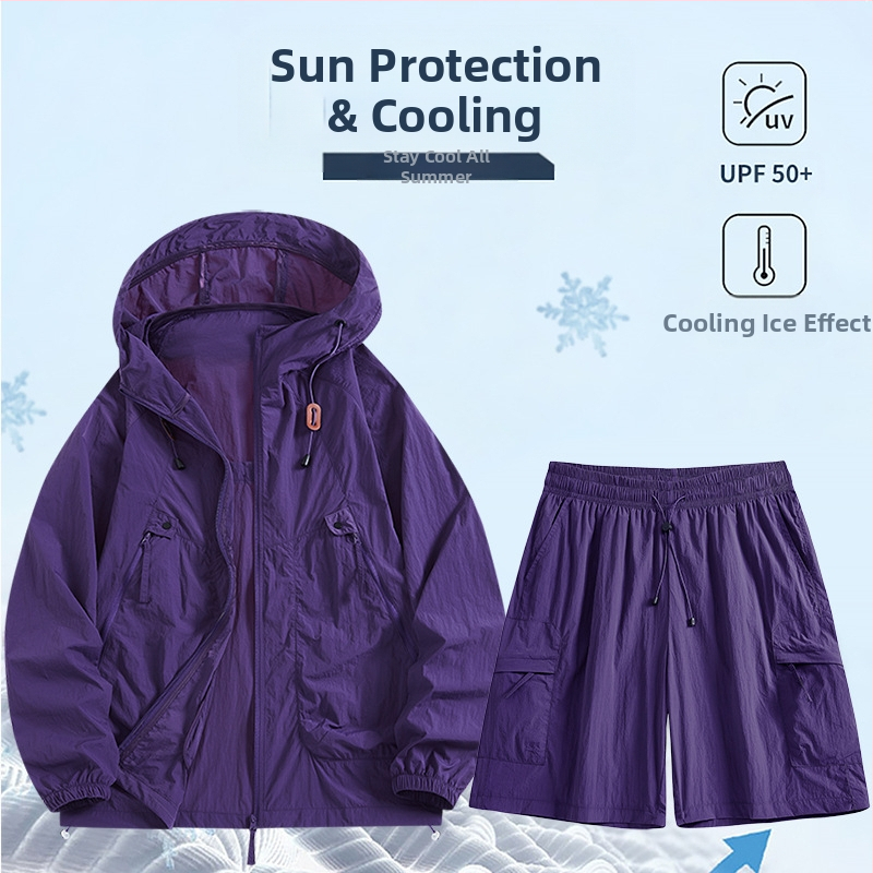 Gobtuvu UV apsaugos striukė, lengva ir kvėpuojanti, UPF50+, nailonų mišinio audinys, laisvas kirpimas, sportinis stilius, šoninės kišenės