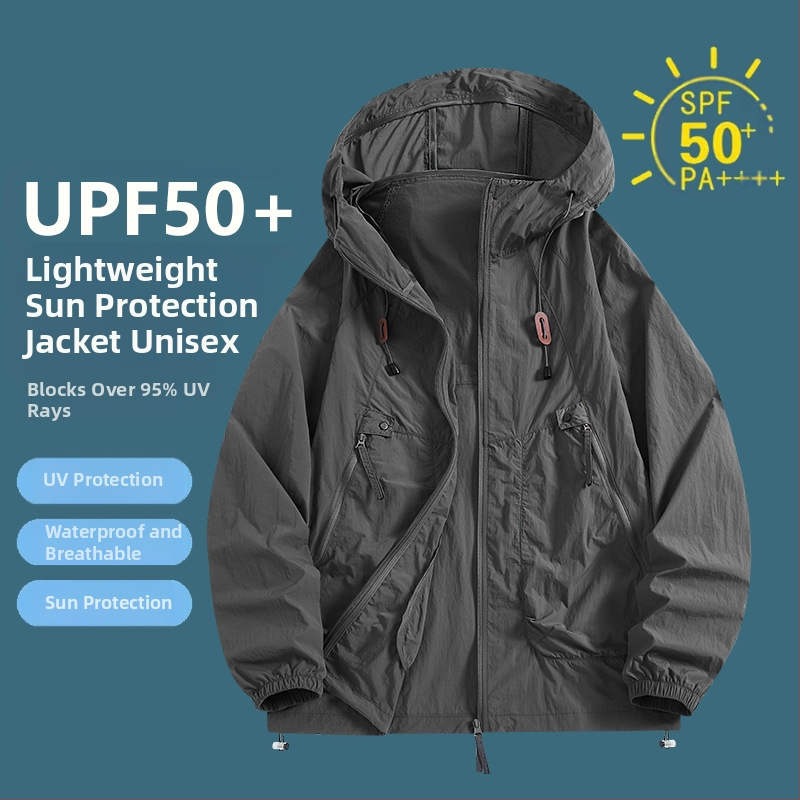 Gobtuvu UV apsaugos striukė, lengva ir kvėpuojanti, UPF50+, nailonų mišinio audinys, laisvas kirpimas, sportinis stilius, šoninės kišenės