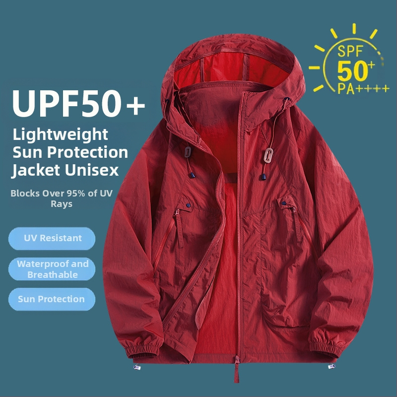 Gobtuvu UV apsaugos striukė, lengva ir kvėpuojanti, UPF50+, nailonų mišinio audinys, laisvas kirpimas, sportinis stilius, šoninės kišenės