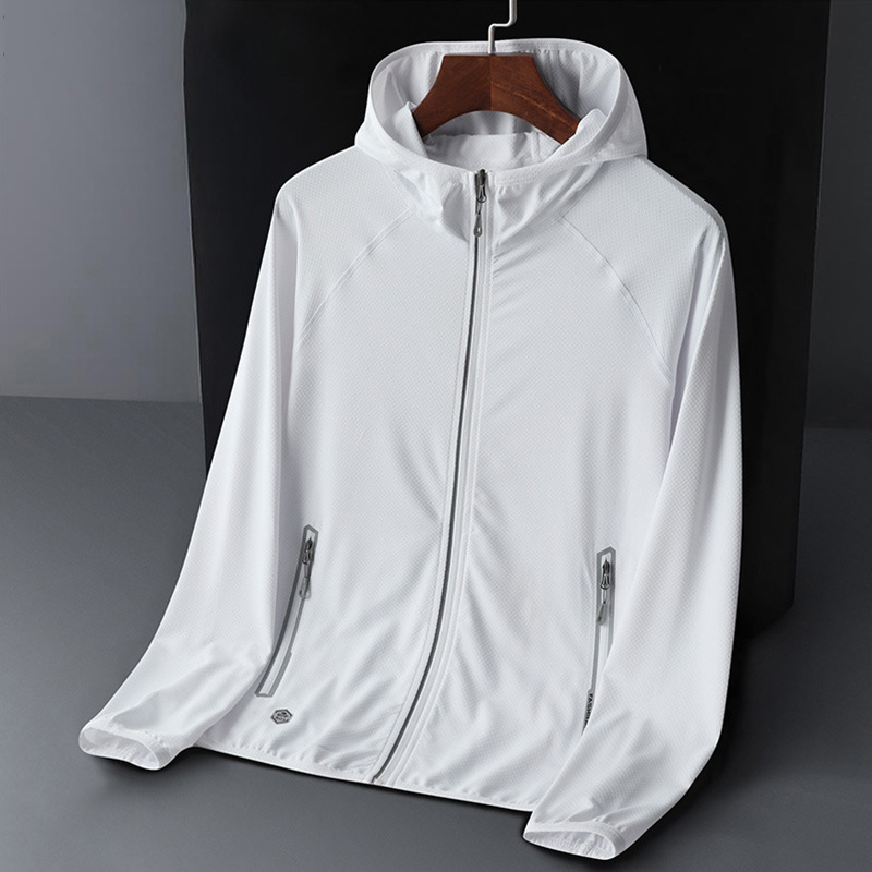 Унисексово ветрово яке с качулка за открито, UV защита UPF50, дишащ полиестер