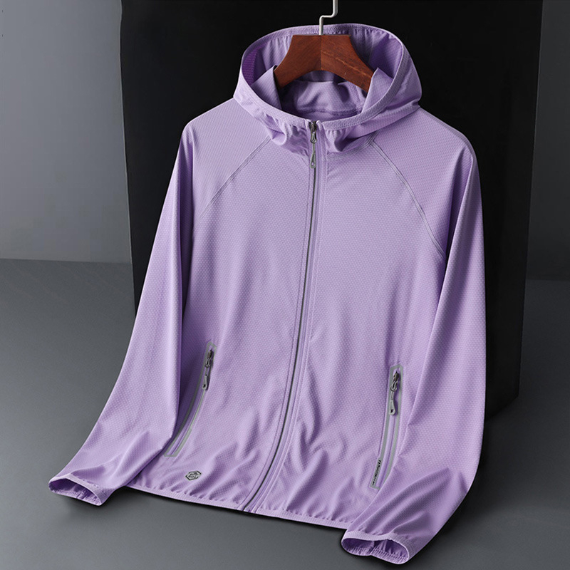 Унисексово ветрово яке с качулка за открито, UV защита UPF50, дишащ полиестер