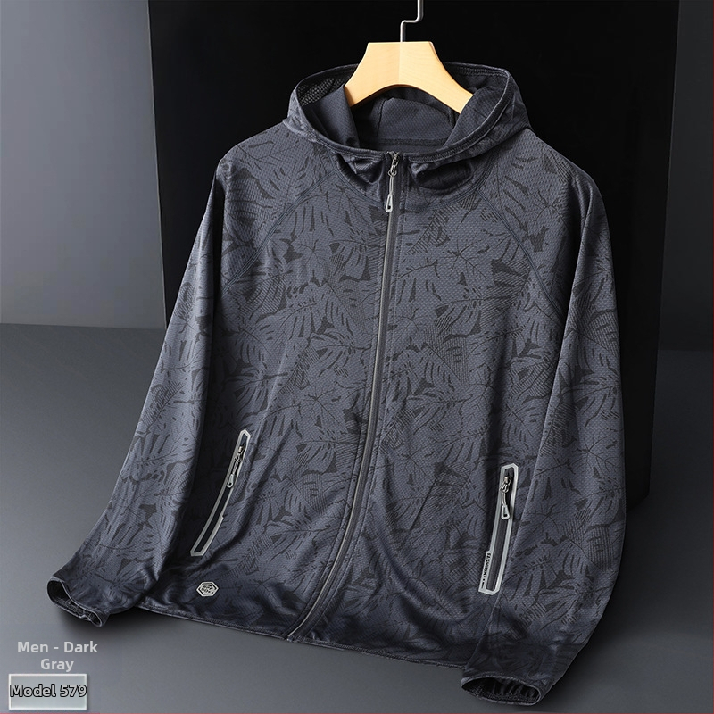 Унисексово ветрово яке с качулка за открито, UV защита UPF50, дишащ полиестер