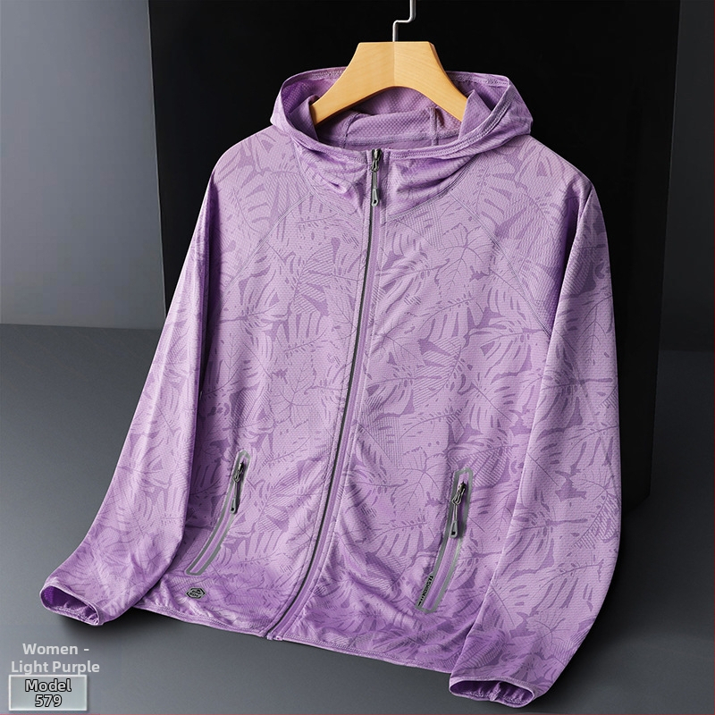 Унисексово ветрово яке с качулка за открито, UV защита UPF50, дишащ полиестер