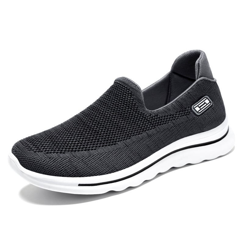 Férfi Slip-On kényelmes sportcipő, lélegző hálós felsőrész, EVA talpbetét, PVC talp, kerek orr