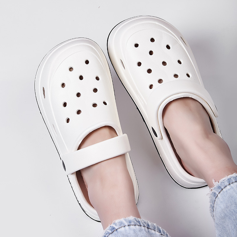 Unisex EVA Crocs stiliaus šlepetės su stora padu, neslidžios, atsparios vandeniui ir kvėpuojančios