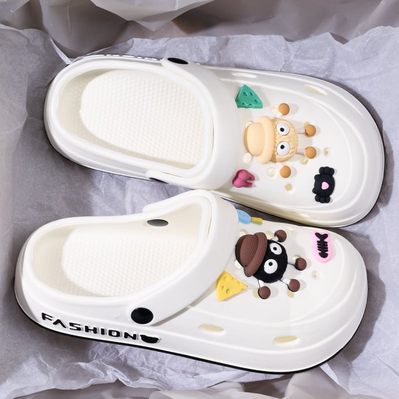 Unisex EVA Crocs stiliaus šlepetės su stora padu, neslidžios, atsparios vandeniui ir kvėpuojančios