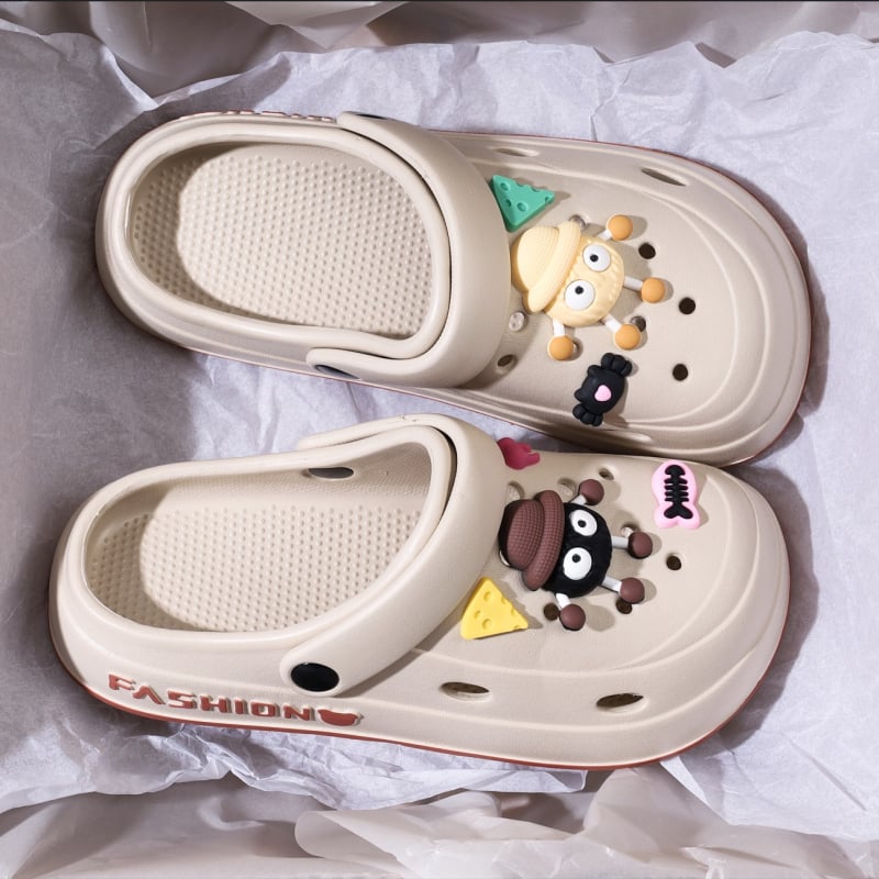 Unisex EVA Crocs stiliaus šlepetės su stora padu, neslidžios, atsparios vandeniui ir kvėpuojančios