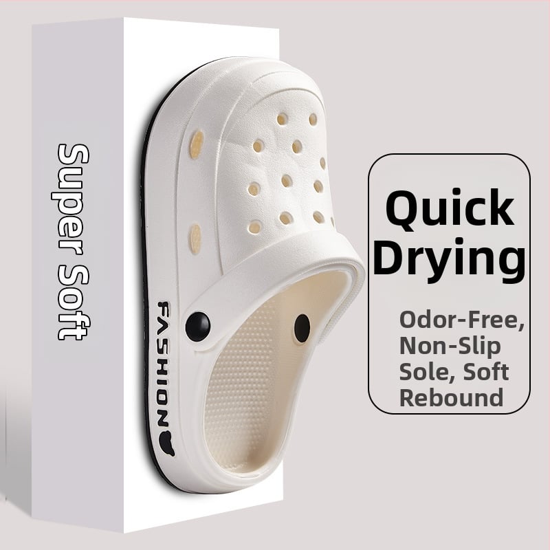 Unisex EVA Crocs stiliaus šlepetės su stora padu, neslidžios, atsparios vandeniui ir kvėpuojančios