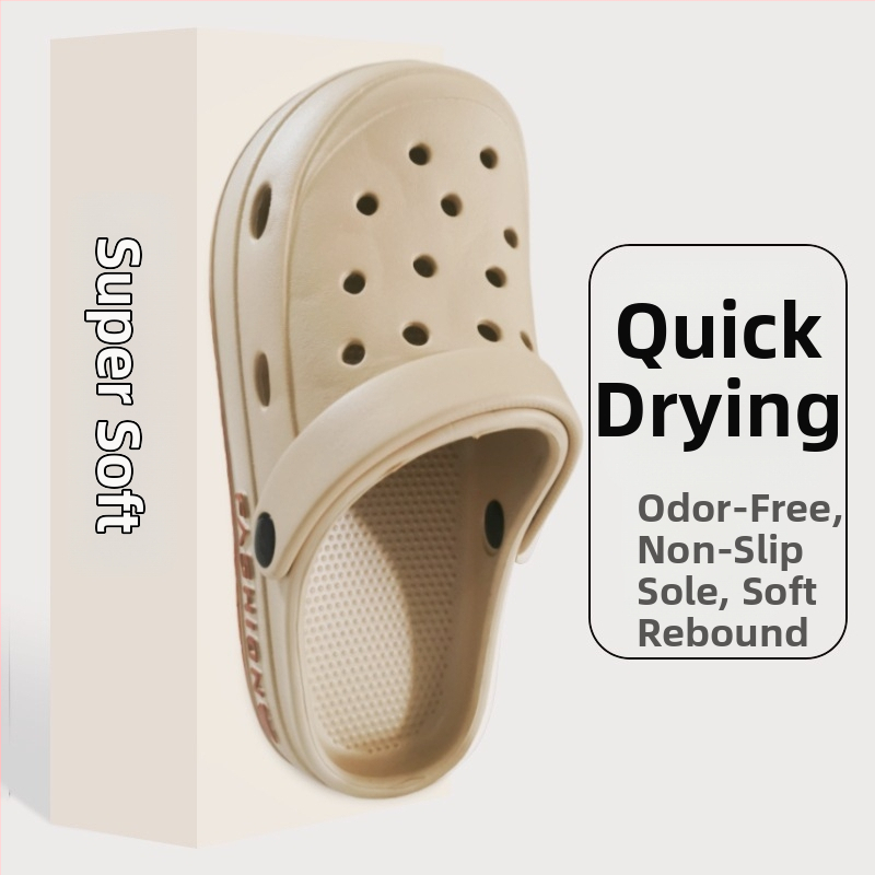 Unisex EVA Crocs stiliaus šlepetės su stora padu, neslidžios, atsparios vandeniui ir kvėpuojančios