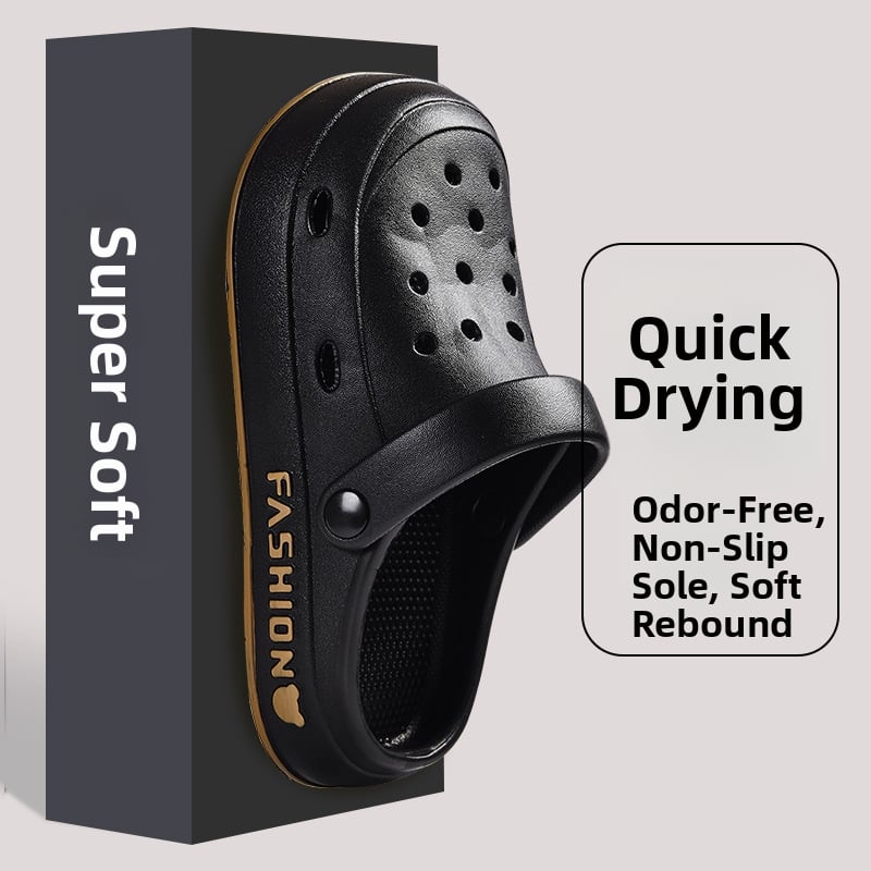 Unisex EVA Crocs stiliaus šlepetės su stora padu, neslidžios, atsparios vandeniui ir kvėpuojančios