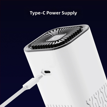 Automobilinis oro valytuvas – nešiojamas, šalina antrinį dūmą ir formaldehidų kvapus, sudėtinis filtras, oro srautas 50 m3/h, įkraunamas, be montavimo